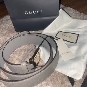 Authentic grey Gucci belt